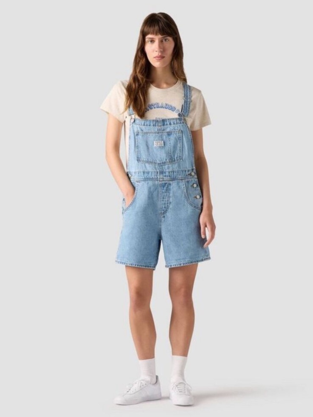 Levi’s Women’s Utility Shortalls - Blue Wash Size Extra Large NWOT